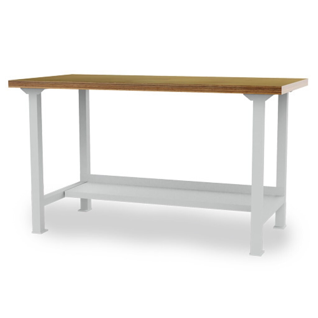 Zdjęcie produktu: Szeregowa ława warsztatowa Bedrunka+Hirth, wys. x szer. x gł. 859 x 2000 x 750 mm, kolor jasnoszary, 1 x półka