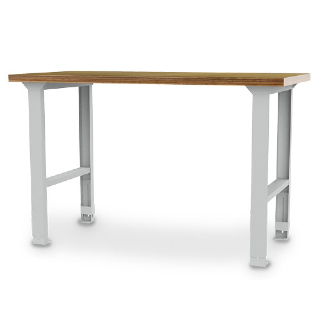 Zdjęcie produktu: Szeregowa ława warsztatowa Bedrunka+Hirth, wys. x szer. x gł. 859–1059 x 1500 x 750 mm, kolor jasnoszary, regulacja wysokości