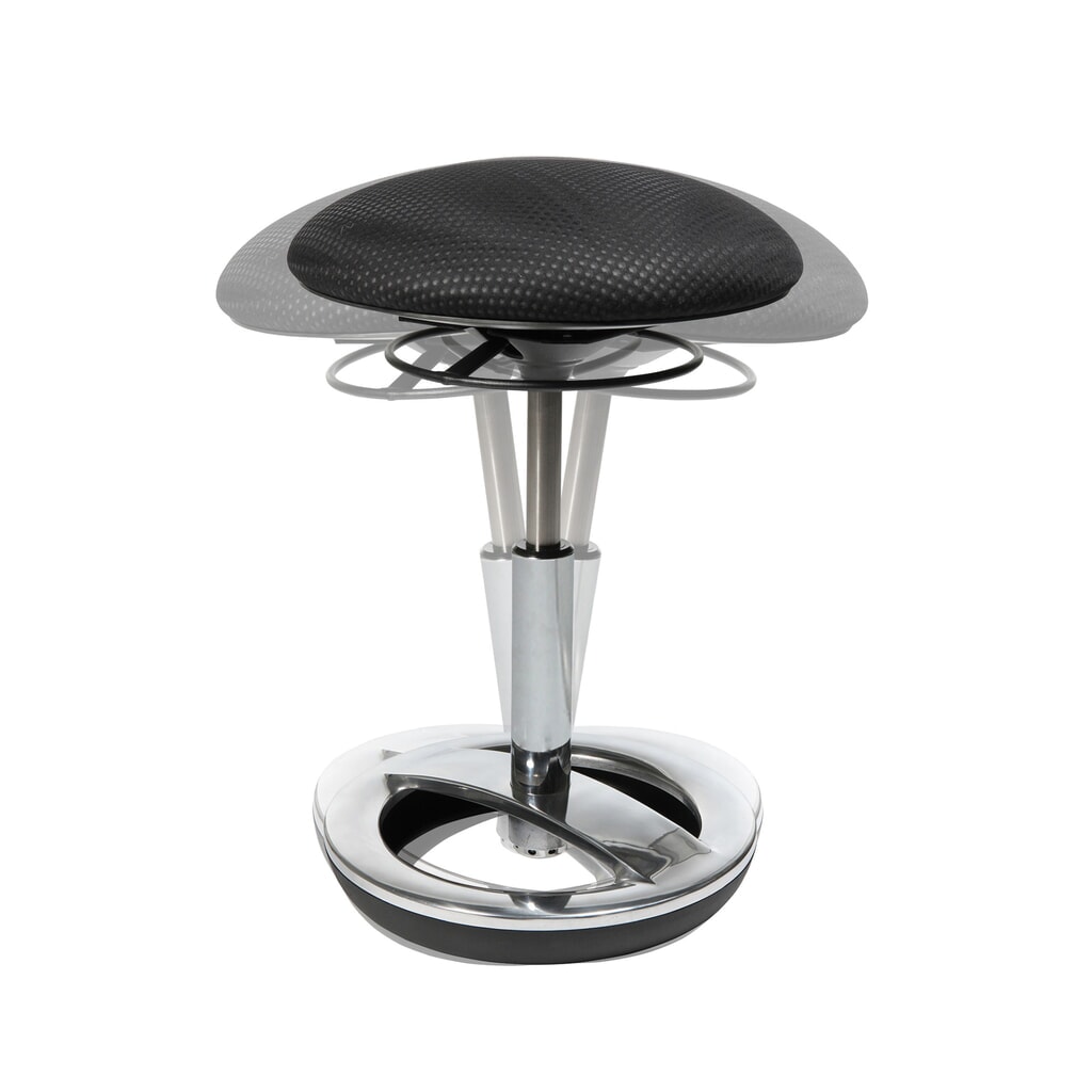 Topstar® ergonomiczny taboret Sitness®, wysokość siedziska 44–57 cm, czarny Zdjęcie produktu nr 2: Topstar® ergonomiczny taboret Sitness®, wysokość siedziska 44–57 cm, czarny
