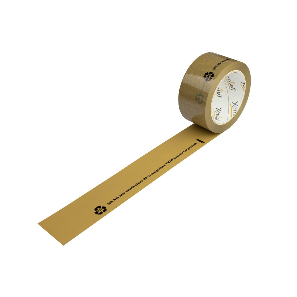 Zdjęcie produktu nr 1: Taśma recyklingowa PET Xenial®, 37 µ, szer. x dł. 50 mm x 100 mb, brązowa, 36 szt./opakowanie