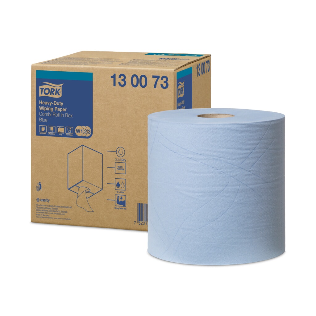 Zdjęcie produktu: TORK® bardzo mocne chusteczki, wys. x szer. 340 x 235 mm, 1 rolka, niebieski