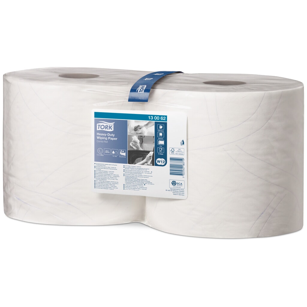 TORK® bardzo mocne chusteczki, wys. x szer. 340 x 235 mm, 2 rolki, białe Zdjęcie produktu: TORK® bardzo mocne chusteczki, wys. x szer. 340 x 235 mm, 2 rolki, białe