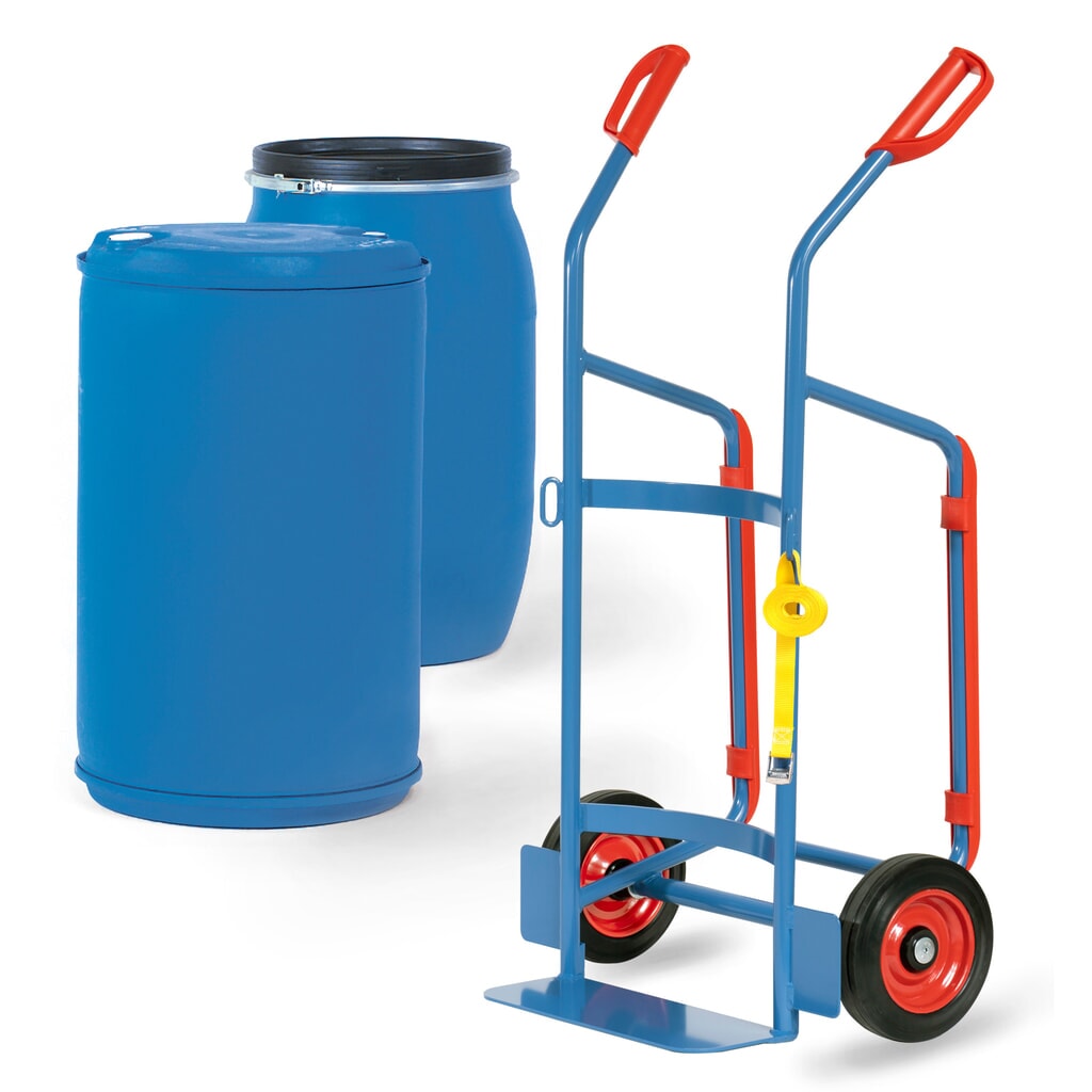 Transporter do beczek fetra®, udźwig 250 kg, ogumienie z pełnej gumy Zdjęcie produktu nr 1: Transporter do beczek fetra®, udźwig 250 kg, ogumienie z pełnej gumy