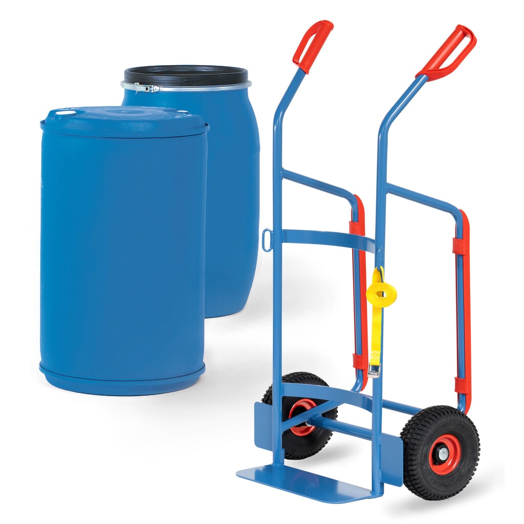 Transporter do beczek fetra®, udźwig 250 kg, ogumienie pneumatyczne Zdjęcie produktu: Transporter do beczek fetra®, udźwig 250 kg, ogumienie pneumatyczne