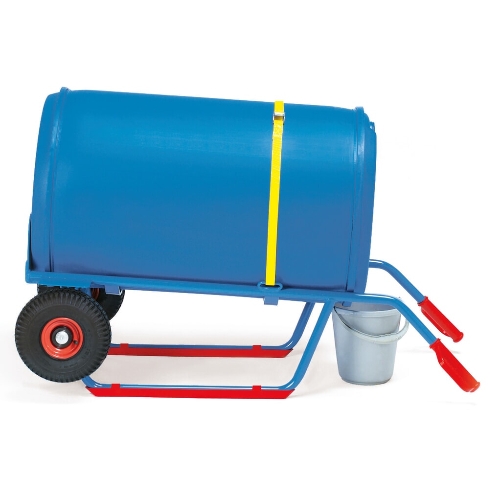 Zdjęcie produktu nr 3: Transporter do beczek fetra®, udźwig 250 kg, ogumienie z pełnej gumy