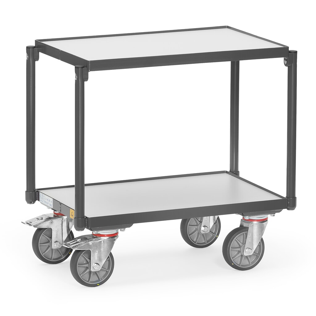 Transporter na kółkach do pojemników Euro ESD fetra®, udźwig 250 kg, 2 powierzchnie ładunkowe o wymiarach 405 × 605 mm Zdjęcie produktu nr 1: Transporter na kółkach do pojemników Euro ESD fetra®, udźwig 250 kg, 2 powierzchnie ładunkowe o wymiarach 405 × 605 mm