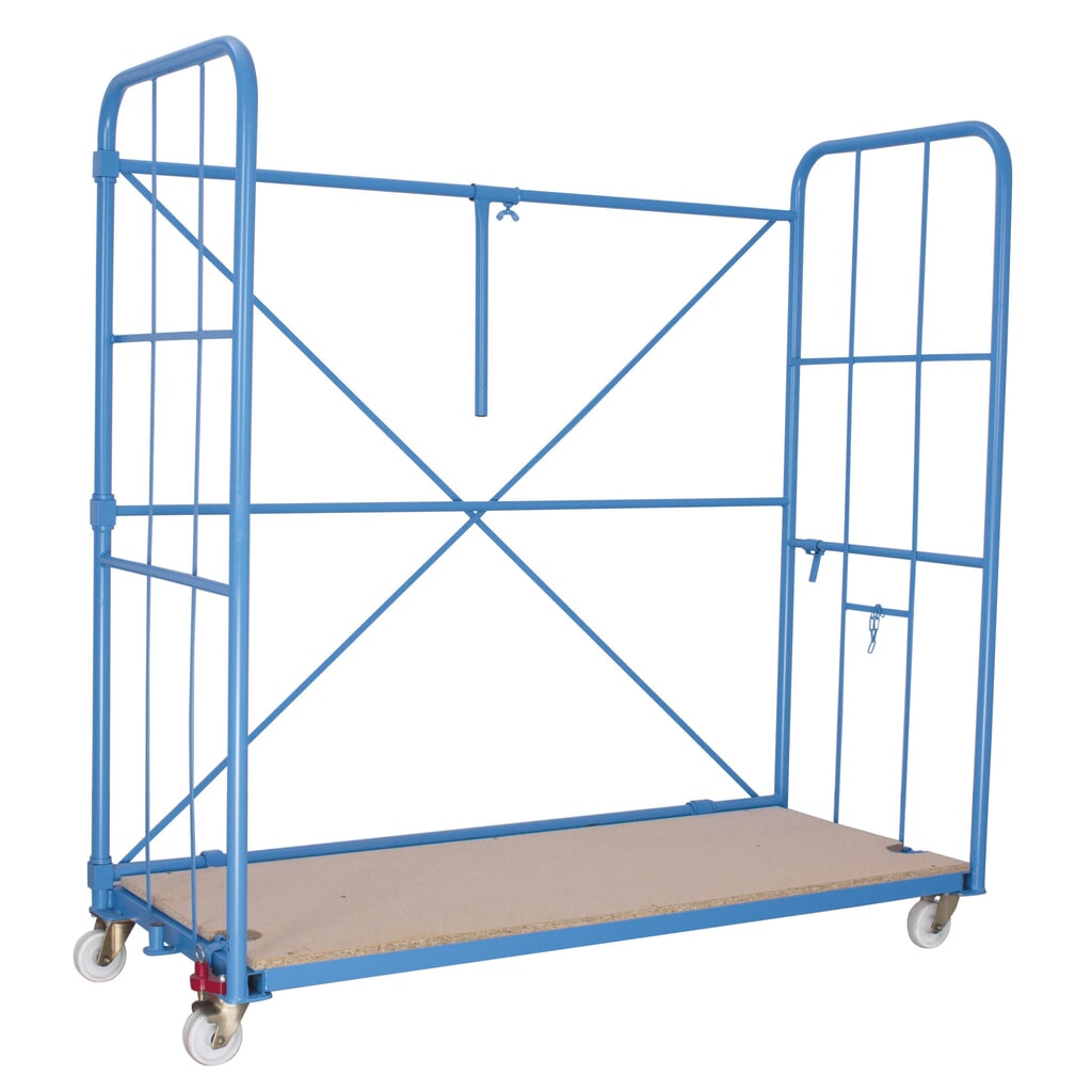 Transporter z kółkami do mebli z kratami po bokach i podpórkami tylnymi, wys. × szer. × gł. 1730 × 1730 × 730 mm Zdjęcie produktu: Transporter z kółkami do mebli z kratami po bokach i podpórkami tylnymi, wys. × szer. × gł. 1730 × 1730 × 730 mm