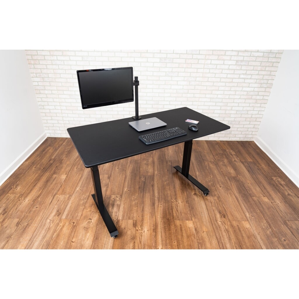 Uchwyt monitora na 1 monitor, z funkcją pochylenia i obrotu, czarny Zdjęcie produktu nr 5: Uchwyt monitora na 1 monitor, z funkcją pochylenia i obrotu, czarny