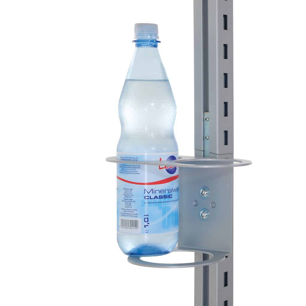 Uchwyt na butelkę z napojem do stołów do pakowania Rocholz FLEX, wys. x szer. x gł. 130 x 210 x 125 mm Zdjęcie produktu: Uchwyt na butelkę z napojem do stołów do pakowania Rocholz FLEX, wys. x szer. x gł. 130 x 210 x 125 mm