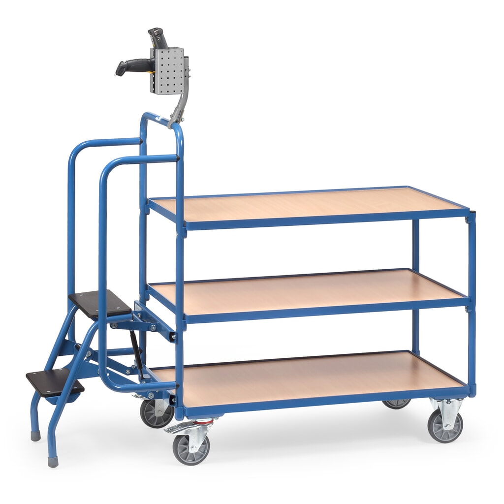 Uchwyt na skaner do wózka do kompletacji fetra®, wys. x szer. x gł. 150 x 120 x 87 mm Zdjęcie produktu nr 4: Uchwyt na skaner do wózka do kompletacji fetra®, wys. x szer. x gł. 150 x 120 x 87 mm