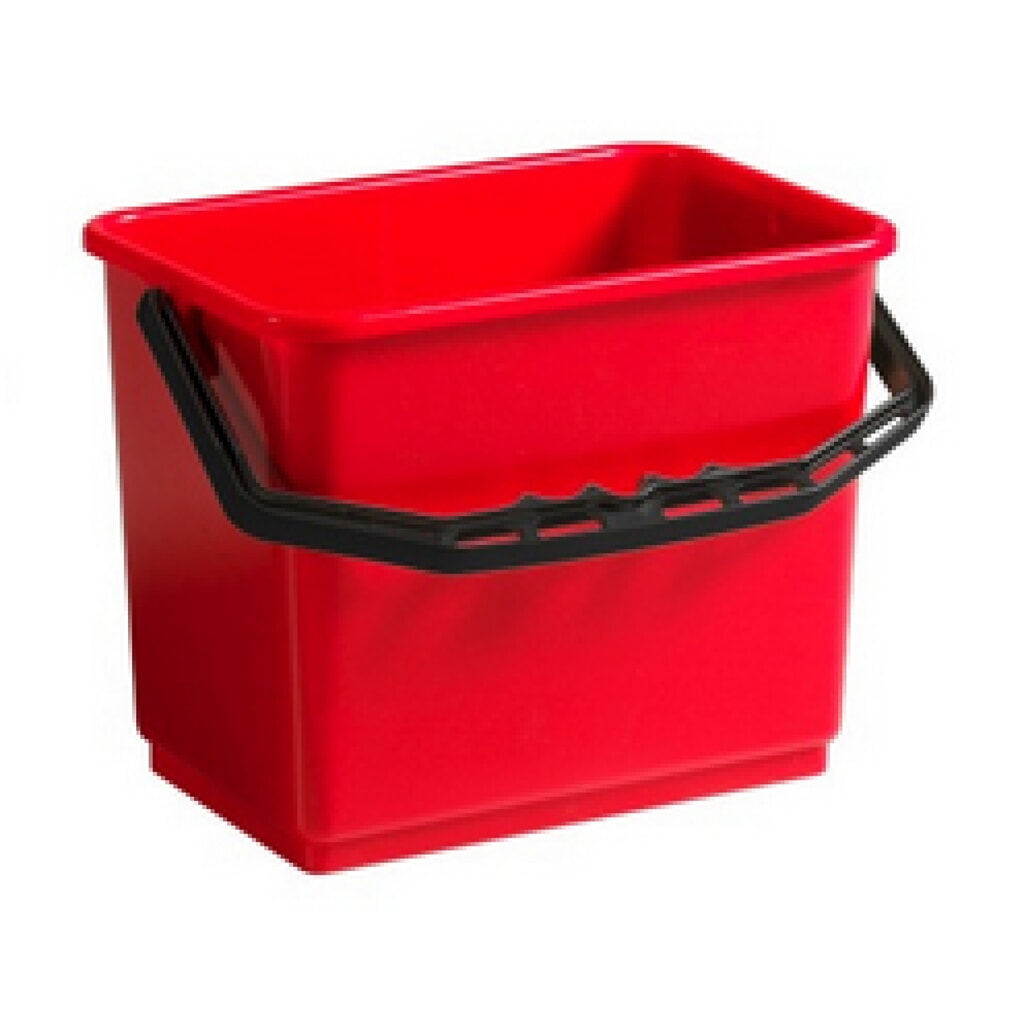 Wiadro do wózka do sprzątania i serwisowego, 6 l, kolor czerwony Zdjęcie produktu: Wiadro do wózka do sprzątania i serwisowego, 6 l, kolor czerwony