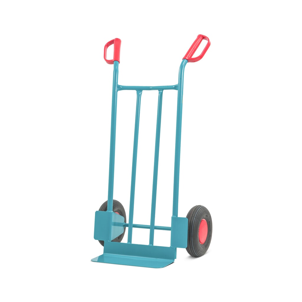 Zdjęcie produktu: Wózek z rury stalowej Ameise®, udźwig 250 kg, szufla szer. x gł. 400 x 150 mm, ogumienie pneumatyczne