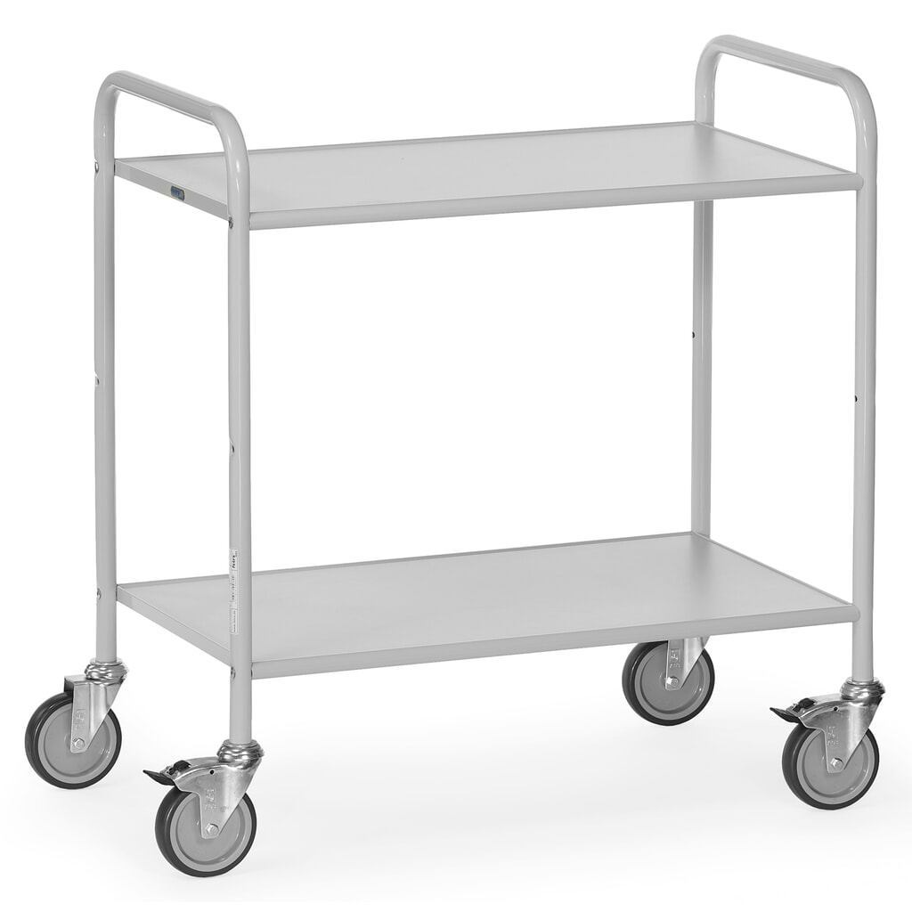 Wózek biurowy i na dokumenty fetra®, otwarty, 2 poziomy po 800 x 500 mm Zdjęcie produktu nr 1: Wózek biurowy i na dokumenty fetra®, otwarty, 2 poziomy po 800 x 500 mm