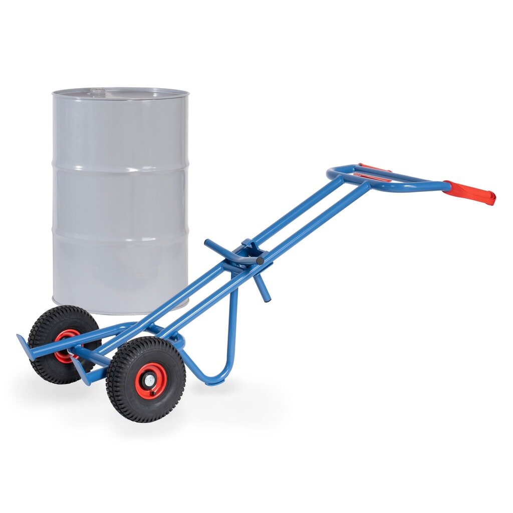 Wózek do beczek fetra®, udźwig 300 kg, bez koła podporowego, ogumienie pneumatyczne Zdjęcie produktu: Wózek do beczek fetra®, udźwig 300 kg, bez koła podporowego, ogumienie pneumatyczne