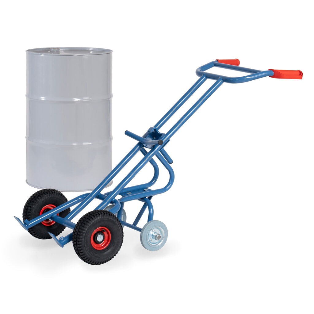 Wózek do beczek fetra®, udźwig 300 kg, z 2 rolkami podporowymi, ogumienie pneumatyczne Zdjęcie produktu nr 3: Wózek do beczek fetra®, udźwig 300 kg, z 2 rolkami podporowymi, ogumienie pneumatyczne