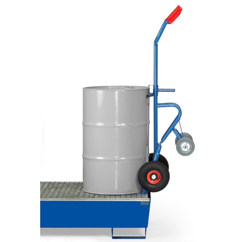 Wózek do beczek fetra®, udźwig 300 kg, z 2 rolkami podporowymi, ogumienie pneumatyczne Zdjęcie produktu nr 5: Wózek do beczek fetra®, udźwig 300 kg, z 2 rolkami podporowymi, ogumienie pneumatyczne