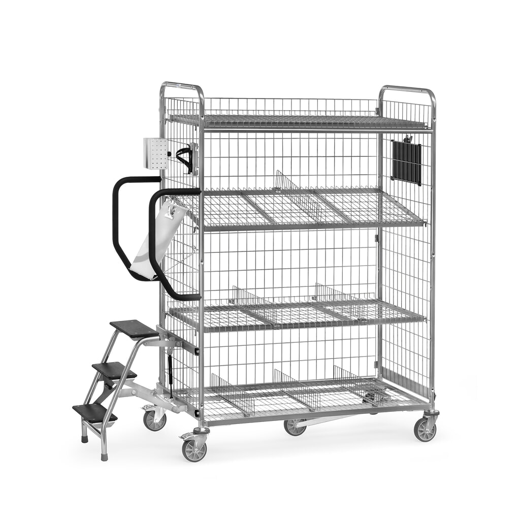 Zdjęcie produktu nr 3: Wózek do kompletacji fetra®, wys. x szer. x gł. 1225 x 590 x 891 mm, udźwig 200 kg