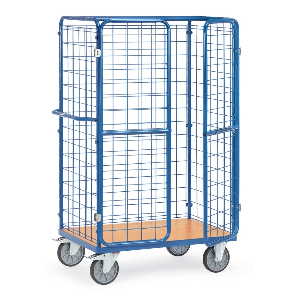 Zdjęcie produktu nr 1: Wózek do paczek fetra®, udźwig 600 kg, powierzchnia ładunkowa szer. x gł. 1000 x 700 mm, wysokość 1800 mm
