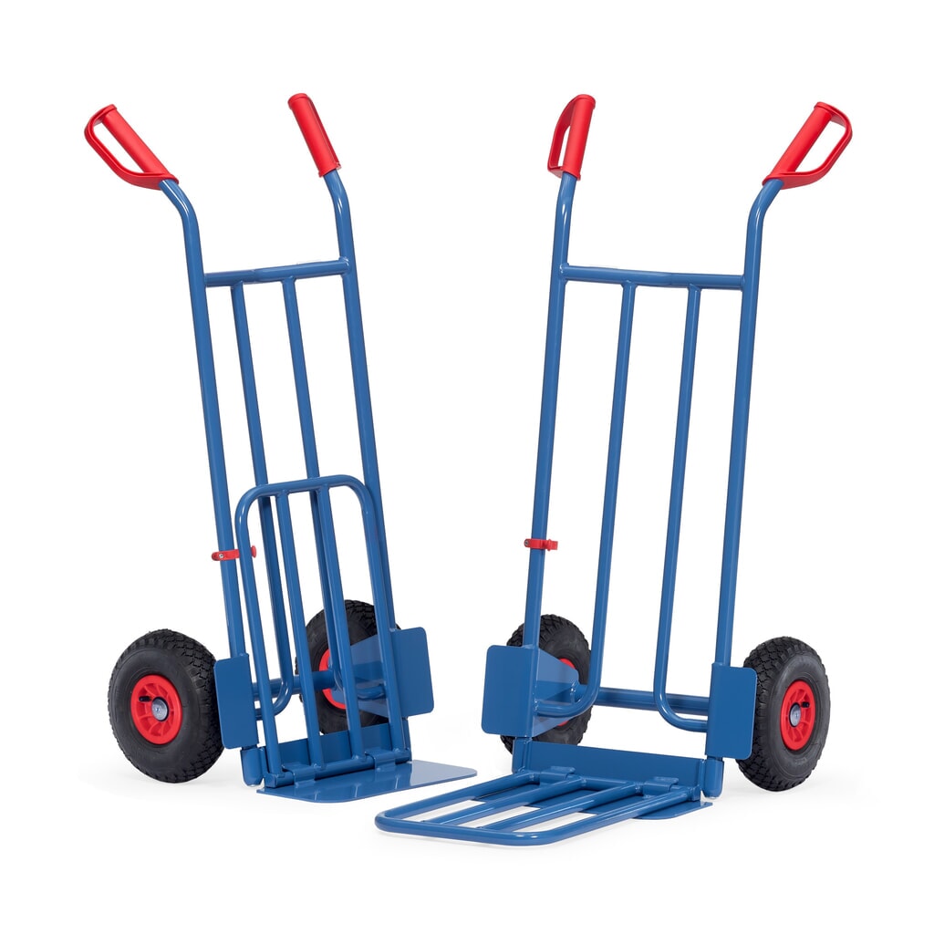 Wózek do paczek fetra®, z szuflą składaną, udźwig 250 kg, szufla szer. × gł. 400 × 150 mm, ogumienie pneumatyczne Zdjęcie produktu nr 2: Wózek do paczek fetra®, z szuflą składaną, udźwig 250 kg, szufla szer. × gł. 400 × 150 mm, ogumienie pneumatyczne