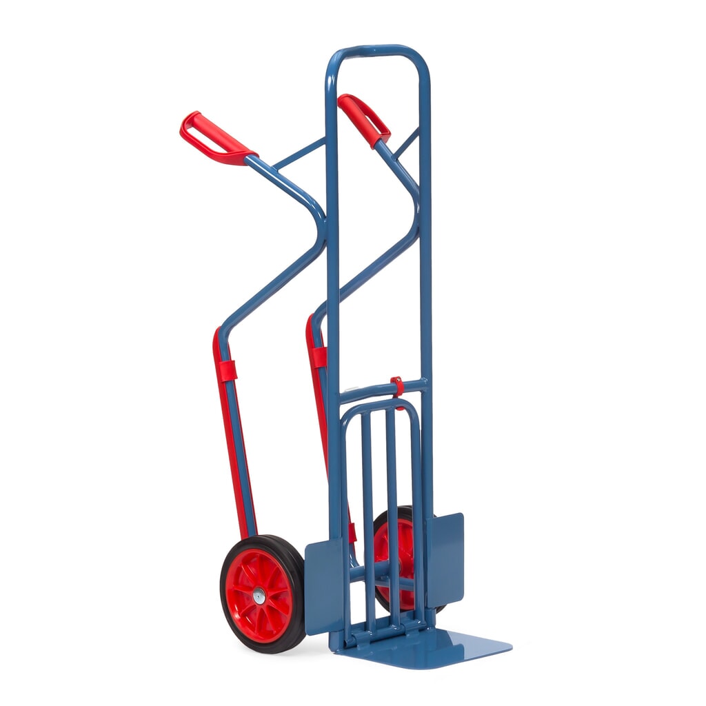 Wózek do paczek fetra®, z szuflą składaną i płozami ślizgowymi, udźwig 300 kg, szufla szer. × gł. 320 × 250 mm, ogumienie z pełnej gumy Zdjęcie produktu nr 4: Wózek do paczek fetra®, z szuflą składaną i płozami ślizgowymi, udźwig 300 kg, szufla szer. × gł. 320 × 250 mm, ogumienie z pełnej gumy