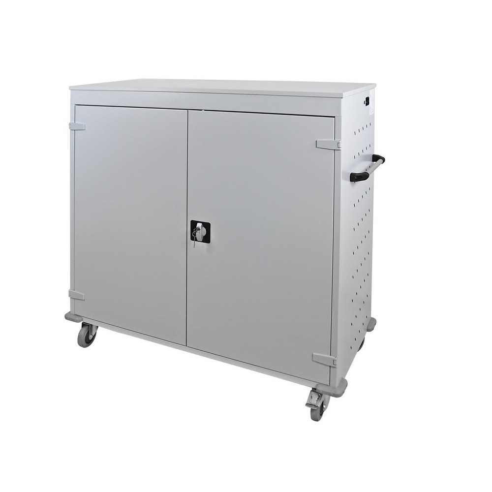 Zdjęcie produktu nr 1: Wózek do przechowywania laptopów/tabletów, wys. x szer. x gł. 1250 x 1310 x 500 mm, 30 komór, z zasilaniem