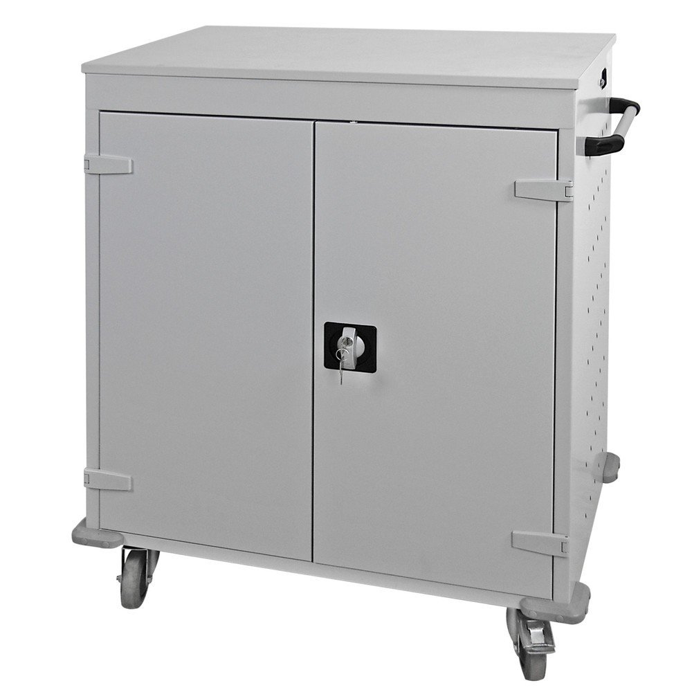 Zdjęcie produktu nr 1: Wózek do przechowywania laptopów/tabletów, wys. x szer. x gł. 1060 x 920 x 500 mm, 16 komór, z zasilaniem