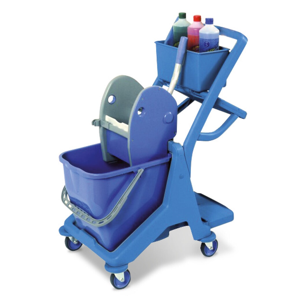 Wózek do sprzątania Harema® Profi z 1 wiadrem 25 l i półką Zdjęcie produktu: Wózek do sprzątania Harema® Profi z 1 wiadrem 25 l i półką