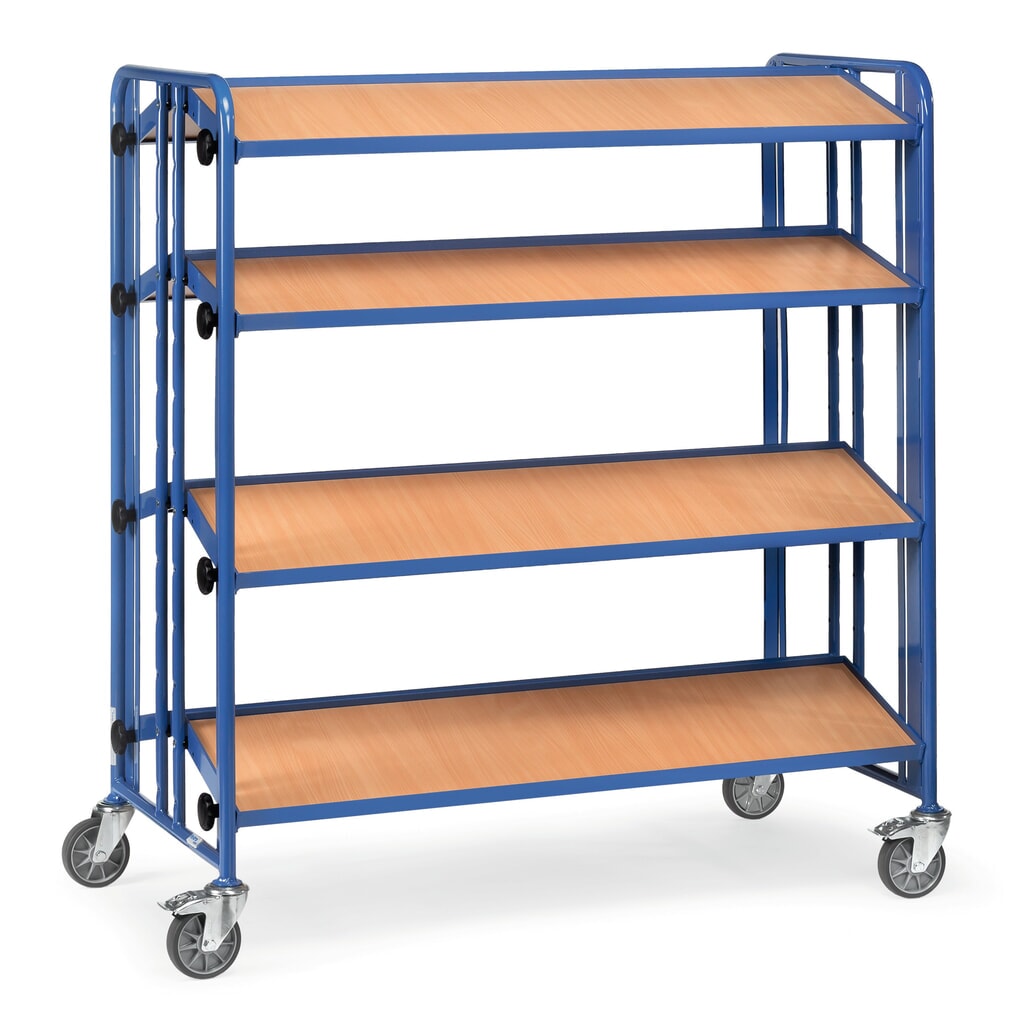 Wózek montażowy fetra® z płytami podłogowymi, 4 piętra, dwustronny Zdjęcie produktu: Wózek montażowy fetra® z płytami podłogowymi, 4 piętra, dwustronny