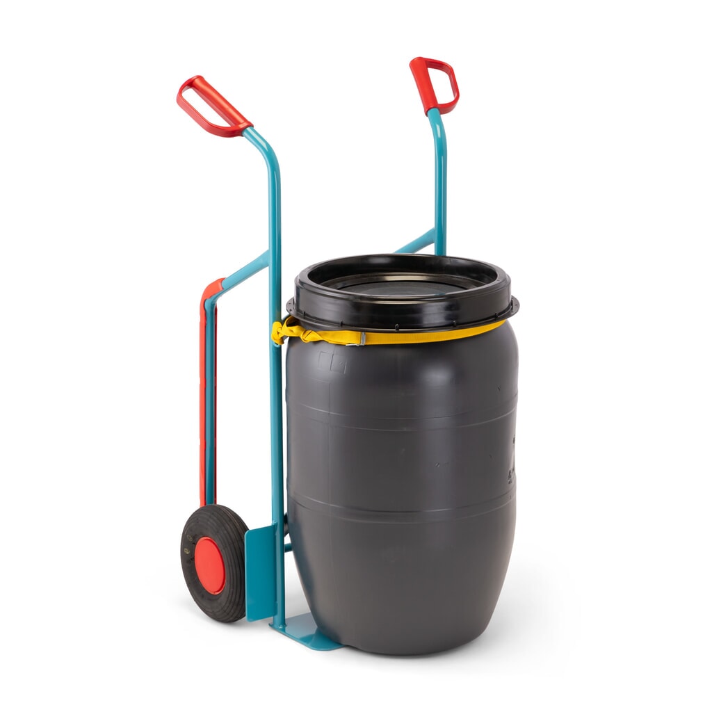 Wózek na beczki Ameise®, na 1x beczkę o pojemności 200 l, udźwig 250 kg, mocowanie paskiem napinającym Zdjęcie produktu nr 5: Wózek na beczki Ameise®, na 1x beczkę o pojemności 200 l, udźwig 250 kg, mocowanie paskiem napinającym