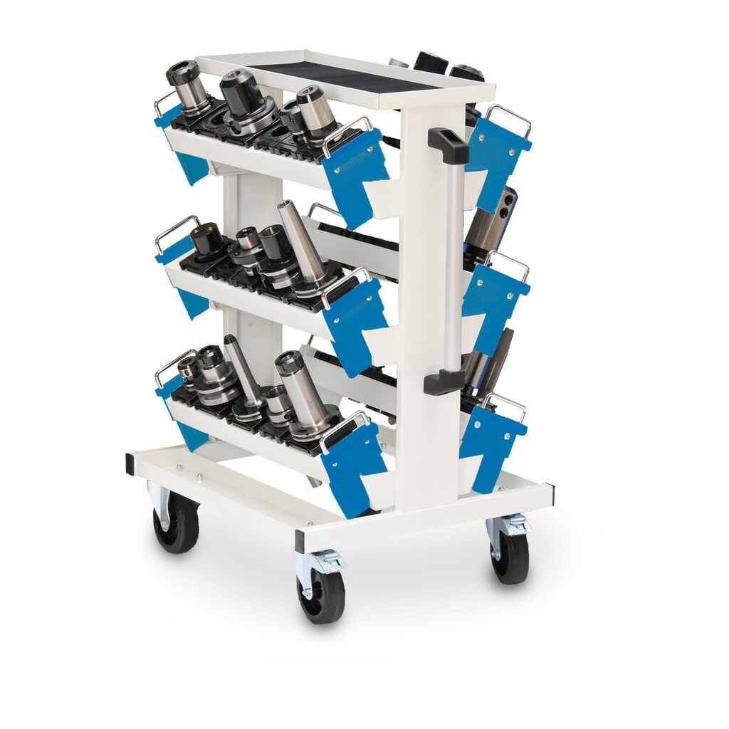 Zdjęcie produktu: Wózek na narzędzia CNC Bedrunka+Hirth, wys. x szer. x gł. 950 x 560 x 630 mm, SK 30 (30 sztuk)