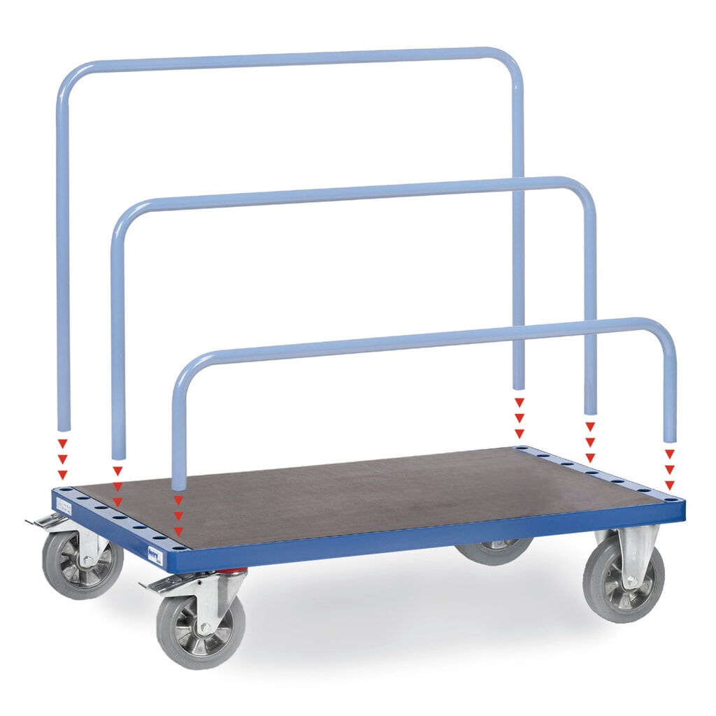 Wózek do płyt fetra®, bez kabłąka, powierzchnia ładunkowa szer. x gł. 1 200 x 800 mm, udźwig 1 200 kg Zdjęcie produktu: Wózek do płyt fetra®, bez kabłąka, powierzchnia ładunkowa szer. x gł. 1 200 x 800 mm, udźwig 1 200 kg