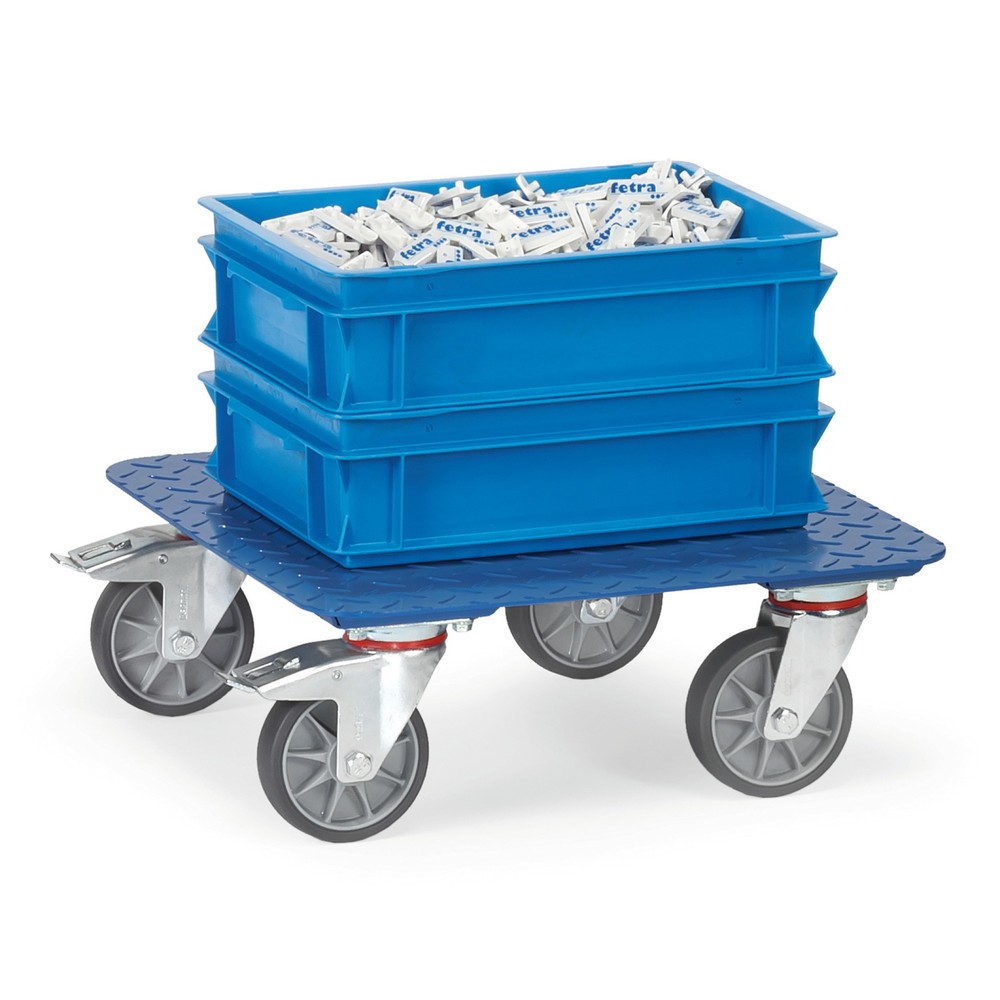 Zdjęcie produktu nr 2: Wózek na skrzynie fetra® z blachą łezkową, udźwig 400 kg, powierzchnia ładunkowa 500 x 500 mm