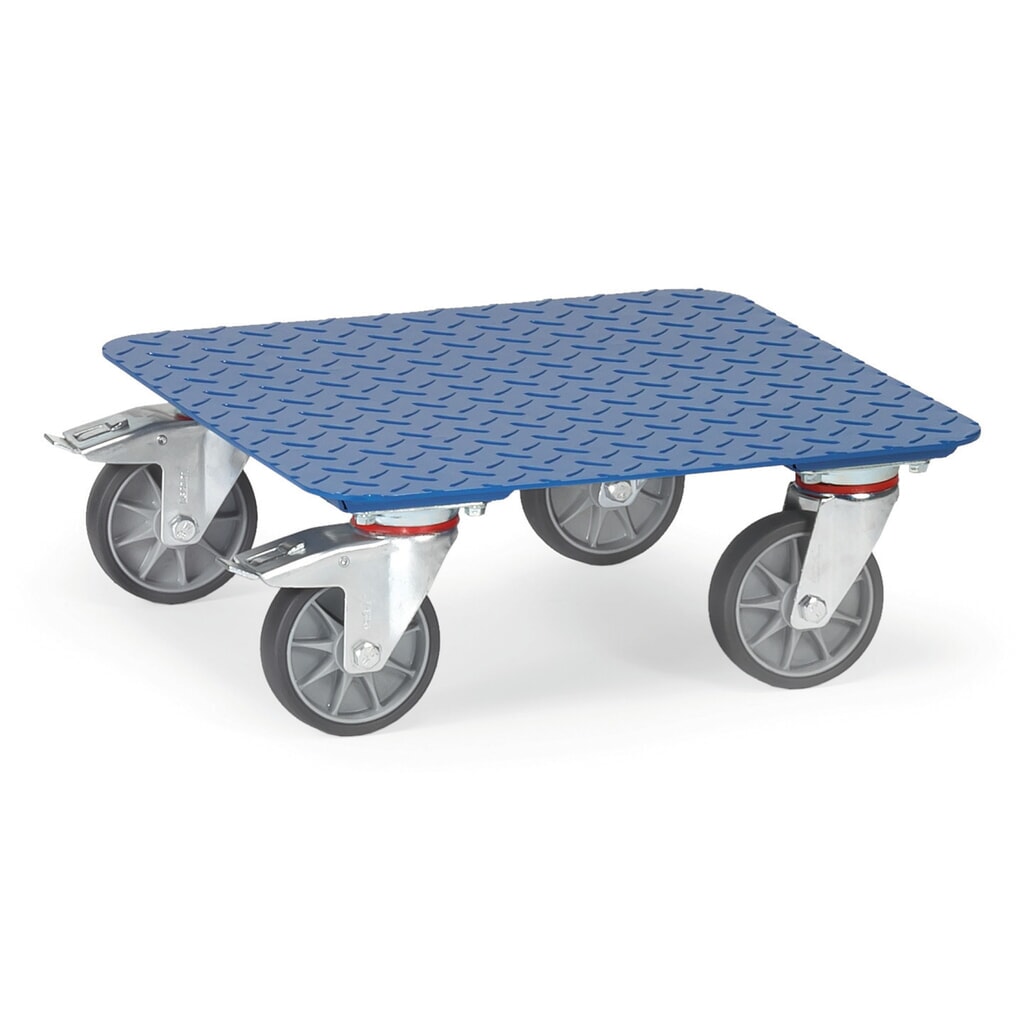 Wózek na skrzynie fetra® z blachą łezkową, udźwig 400 kg, powierzchnia ładunkowa 500 x 500 mm Zdjęcie produktu nr 1: Wózek na skrzynie fetra® z blachą łezkową, udźwig 400 kg, powierzchnia ładunkowa 500 x 500 mm