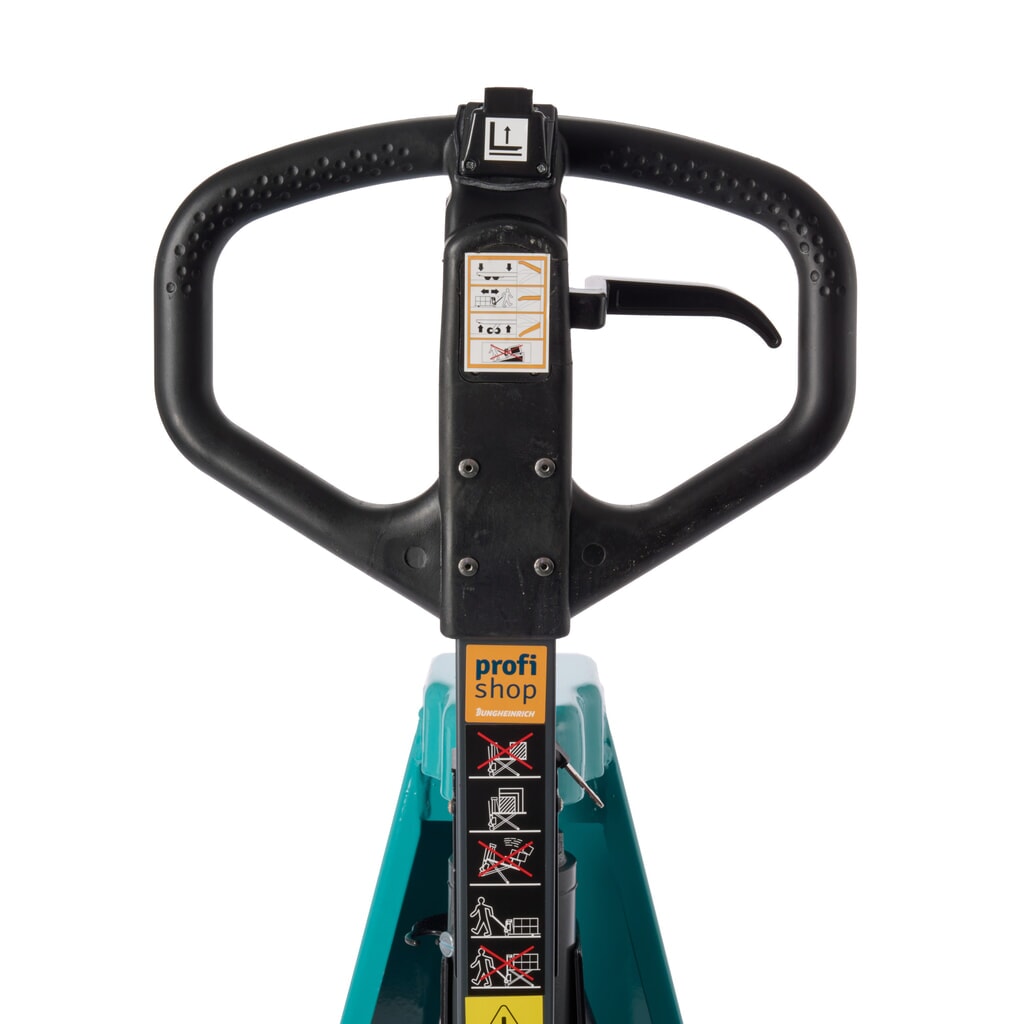Zdjęcie produktu nr 15: Wózek paletowy z podnośnikiem nożycowym Ameise® PTM 1.0 elektrohydrauliczny, udźwig 1000 kg, długość wideł 1150 mm, poliuretan/nylon