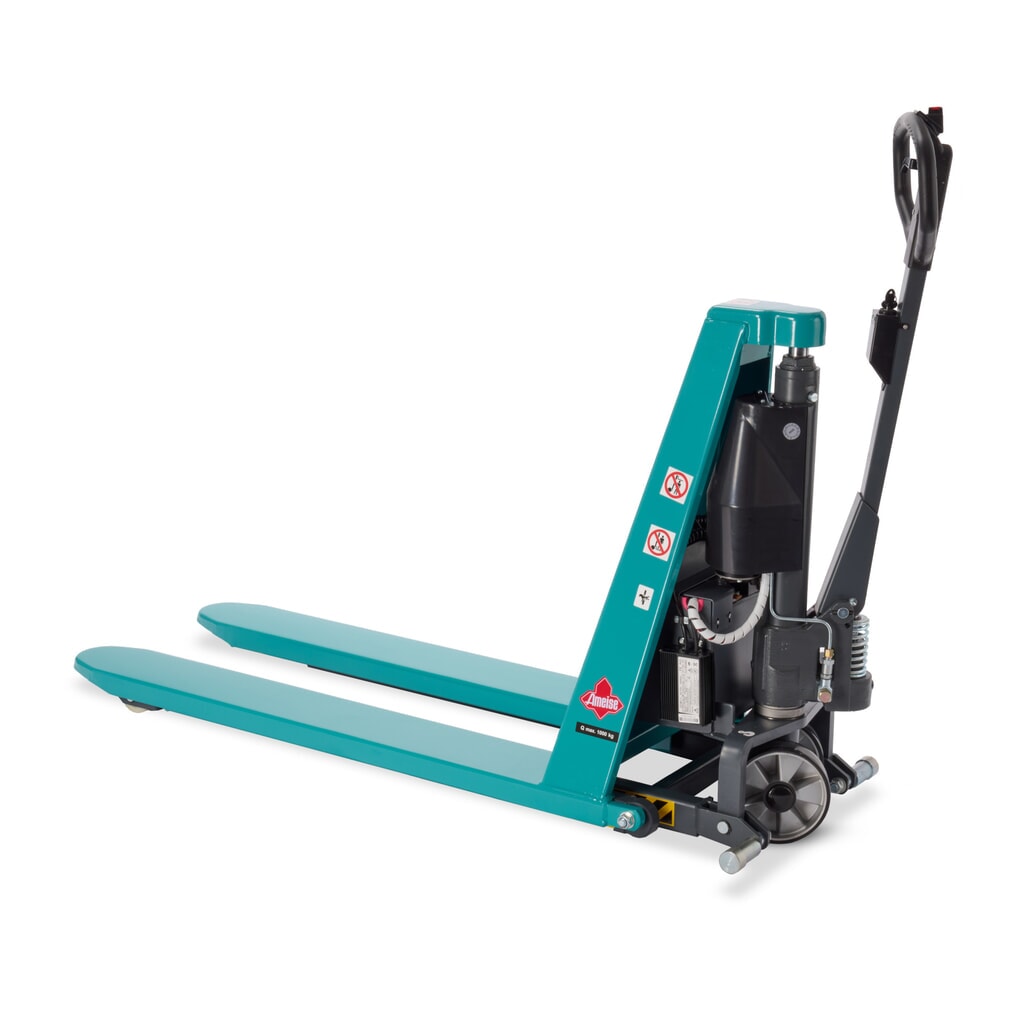 Wózek paletowy z podnośnikiem nożycowym Ameise® PTM 1.0 elektrohydrauliczny, udźwig 1000 kg, długość wideł 1150 mm, poliuretan/nylon Zdjęcie produktu nr 14: Wózek paletowy z podnośnikiem nożycowym Ameise® PTM 1.0 elektrohydrauliczny, udźwig 1000 kg, długość wideł 1150 mm, poliuretan/nylon