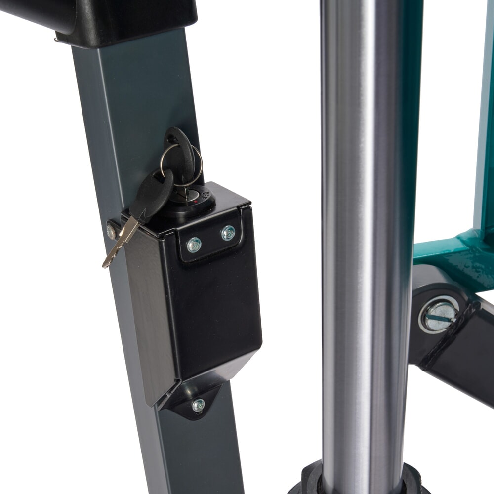 Zdjęcie produktu nr 10: Wózek paletowy z podnośnikiem nożycowym Ameise® PTM 1.0 elektrohydrauliczny, udźwig 1000 kg, długość wideł 1150 mm, poliuretan/nylon