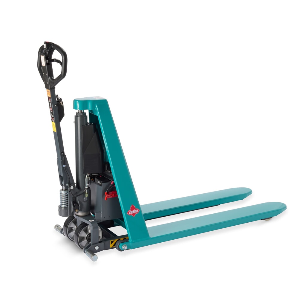 Zdjęcie produktu nr 7: Wózek paletowy z podnośnikiem nożycowym Ameise® PTM 1.0 elektrohydrauliczny, udźwig 1000 kg, długość wideł 1150 mm, poliuretan/nylon