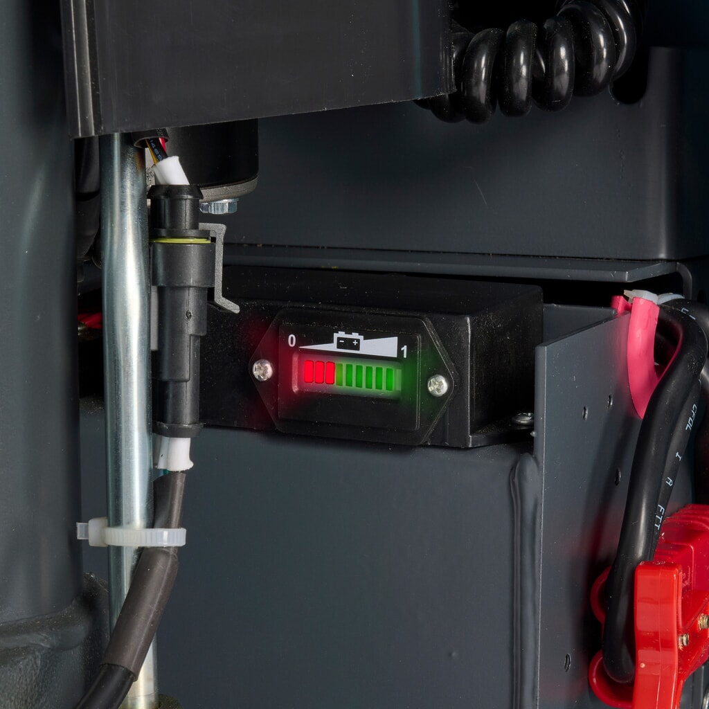 Zdjęcie produktu nr 4: Wózek paletowy z podnośnikiem nożycowym Ameise® PTM 1.0 elektrohydrauliczny, udźwig 1000 kg, długość wideł 1150 mm, poliuretan/nylon