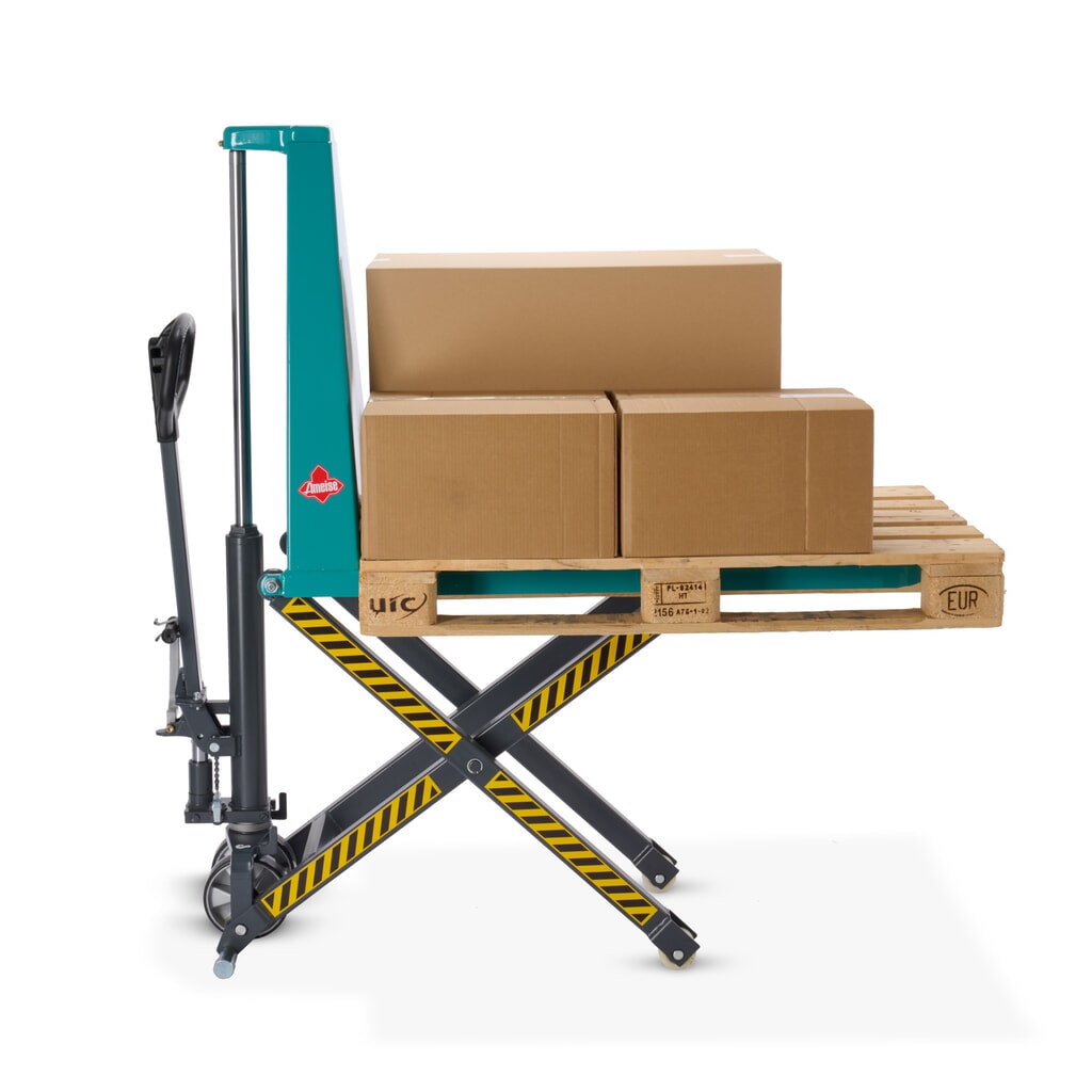 Zdjęcie produktu nr 15: Wózek paletowy z podnośnikiem nożycowym Ameise® PTM 1.0 Scissor z funkcją szybkiego unoszenia, udźwig 1000 kg, długość wideł 1150 mm