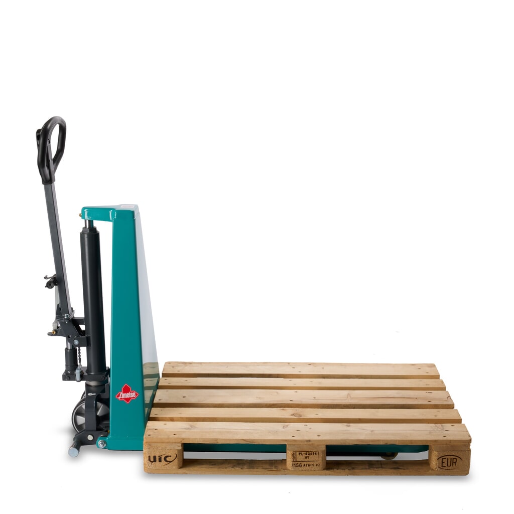 Zdjęcie produktu nr 9: Wózek paletowy z podnośnikiem nożycowym Ameise® PTM 1.0 Scissor z funkcją szybkiego unoszenia, udźwig 1000 kg, długość wideł 1150 mm