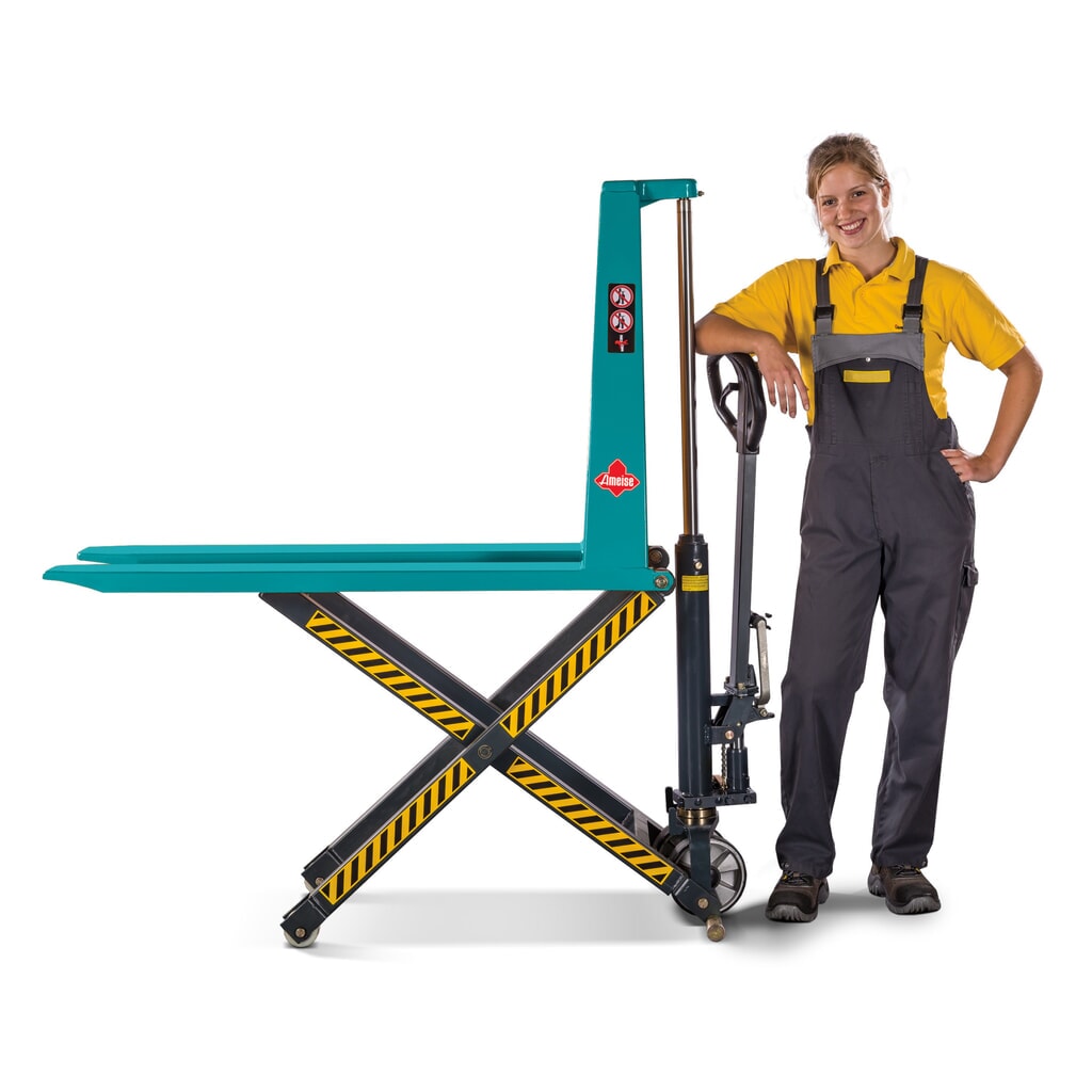 Wózek paletowy z podnośnikiem nożycowym Ameise® PTM 1.0 Scissor z funkcją szybkiego unoszenia, udźwig 1000 kg, długość wideł 1150 mm Zdjęcie produktu nr 16: Wózek paletowy z podnośnikiem nożycowym Ameise® PTM 1.0 Scissor z funkcją szybkiego unoszenia, udźwig 1000 kg, długość wideł 1150 mm