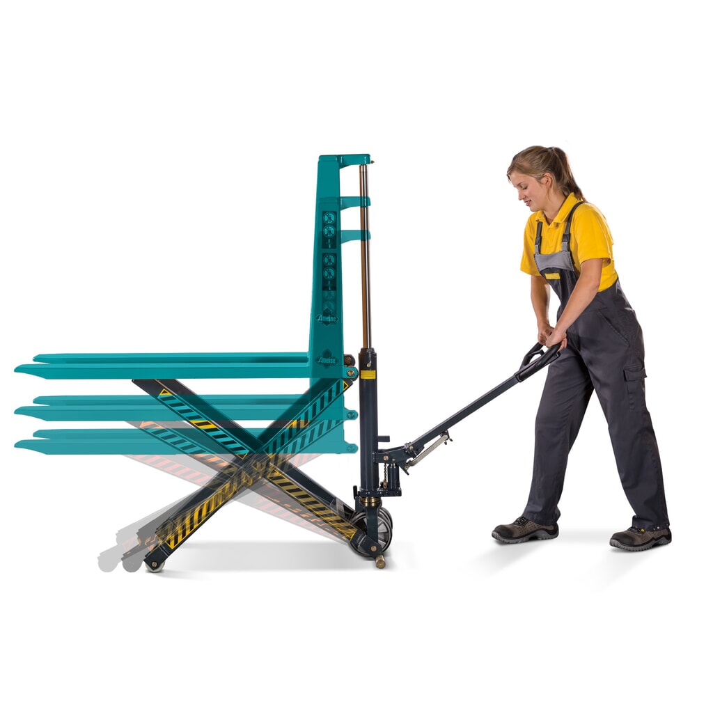 Wózek paletowy z podnośnikiem nożycowym Ameise® PTM 1.0 Scissor z funkcją szybkiego unoszenia, udźwig 1000 kg, długość wideł 1150 mm Zdjęcie produktu nr 18: Wózek paletowy z podnośnikiem nożycowym Ameise® PTM 1.0 Scissor z funkcją szybkiego unoszenia, udźwig 1000 kg, długość wideł 1150 mm