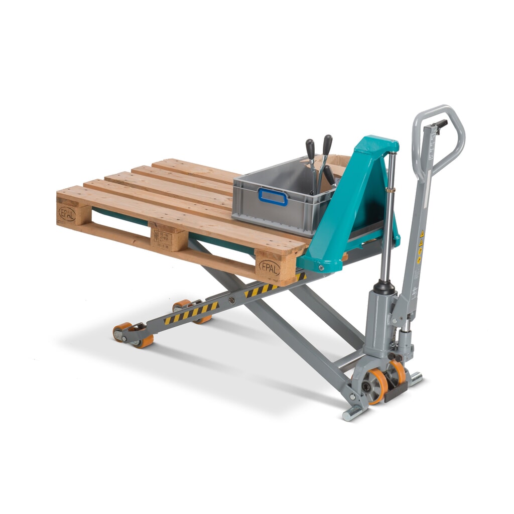 Zdjęcie produktu nr 8: Wózek paletowy z podnośnikiem nożycowym Ameise® PTM 1.5 Scissor z funkcją szybkiego unoszenia, udźwig 1500 kg, długość wideł 700 mm