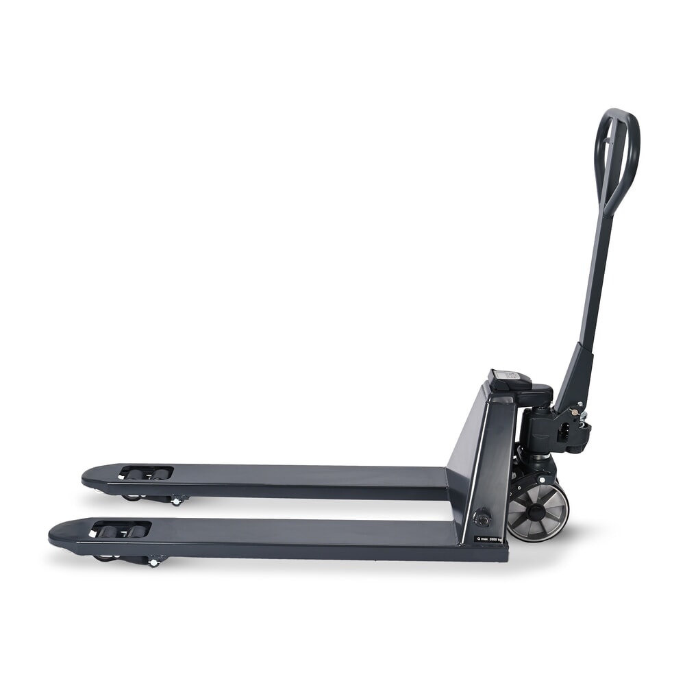 Zdjęcie produktu nr 5: Wózek paletowy z wagą HEMMDAL PTM 2.0 Scale, podziałka w krokach co 5 kg, udźwig 2000 kg, rolki tandemowe