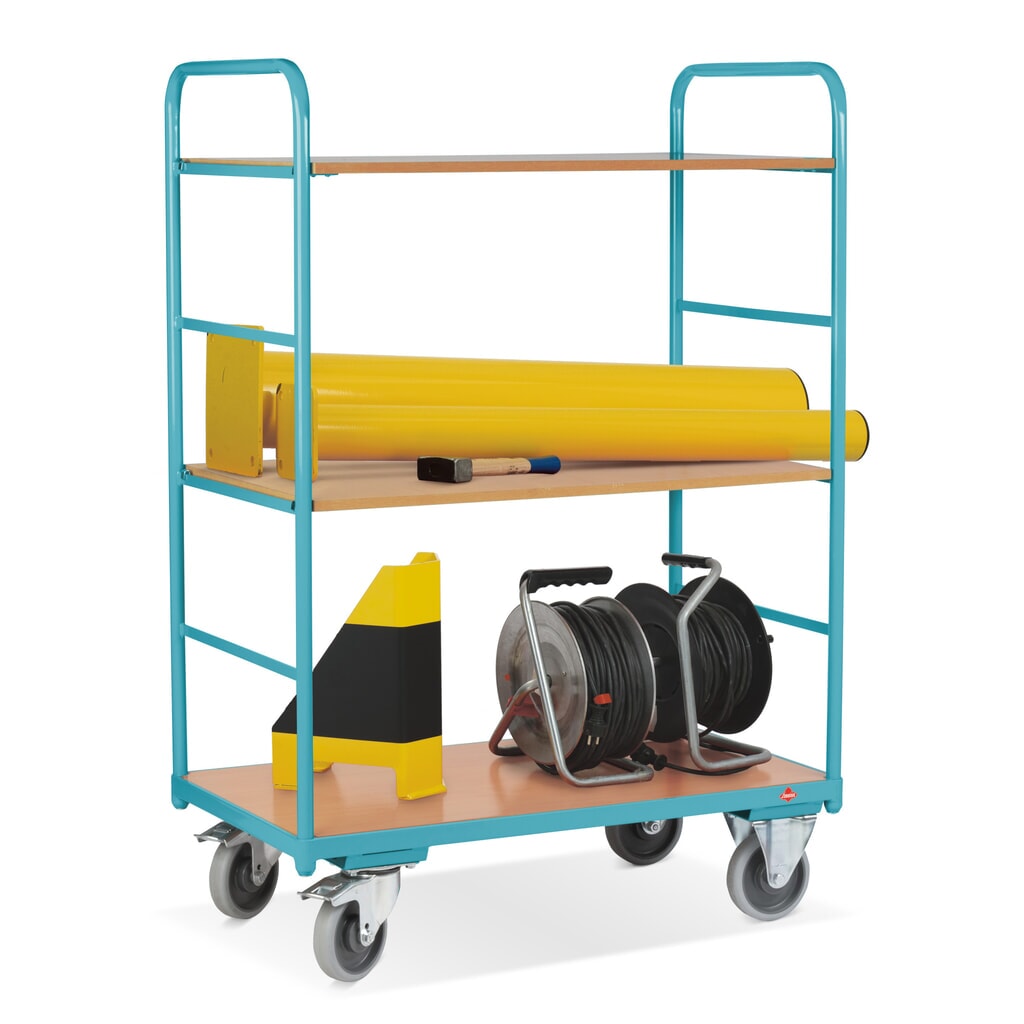 Wózek piętrowy Ameise®, udźwig 250 kg, otwarty z każdej strony, 3 piętra o wymiarach 1000 × 600 mm Zdjęcie produktu nr 3: Wózek piętrowy Ameise®, udźwig 250 kg, otwarty z każdej strony, 3 piętra o wymiarach 1000 × 600 mm