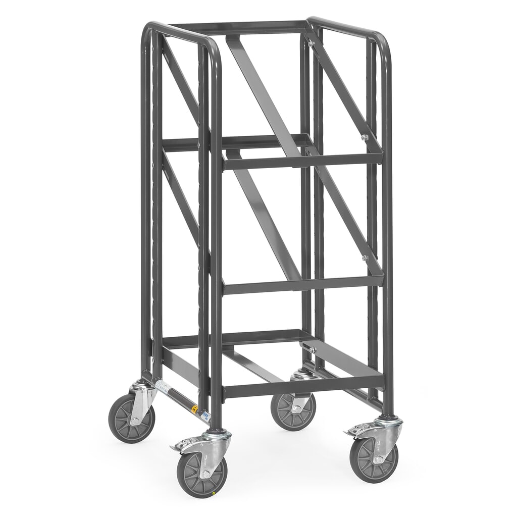 Zdjęcie produktu: Wózek piętrowy do pojemników Euro ESD fetra®, udźwig 250 kg, 3 powierzchnie ładunkowe o wymiarach 410 x 610 mm, bez półek
