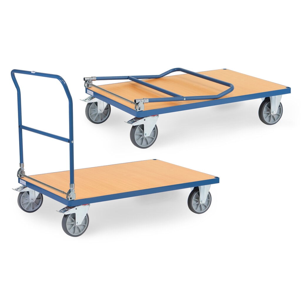 Zdjęcie produktu nr 1: Wózek platformowy fetra®, składany, udźwig 600 kg, powierzchnia ładunkowa szer. x gł. 1200 x 800 mm