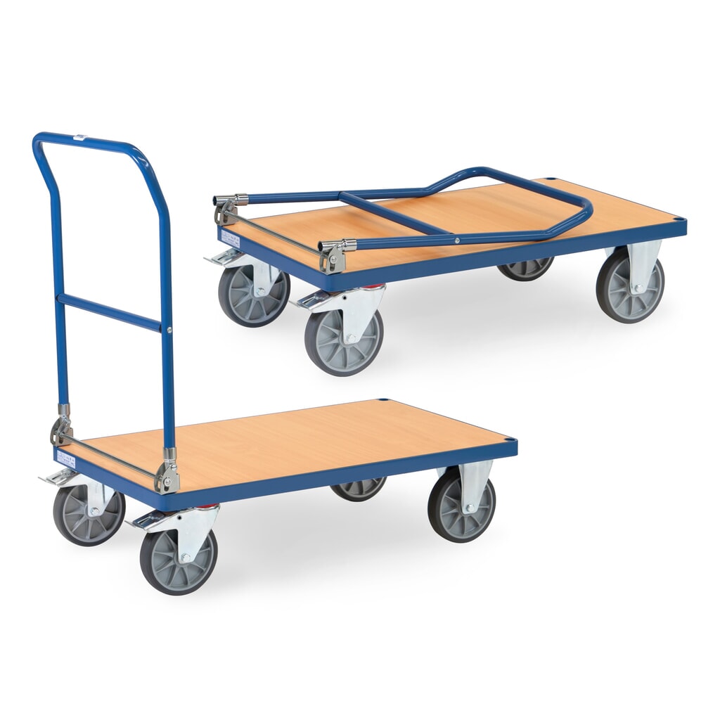 Wózek platformowy fetra®, składany, udźwig 600 kg, powierzchnia ładunkowa szer. x gł. 1000 x 600 mm Zdjęcie produktu nr 1: Wózek platformowy fetra®, składany, udźwig 600 kg, powierzchnia ładunkowa szer. x gł. 1000 x 600 mm