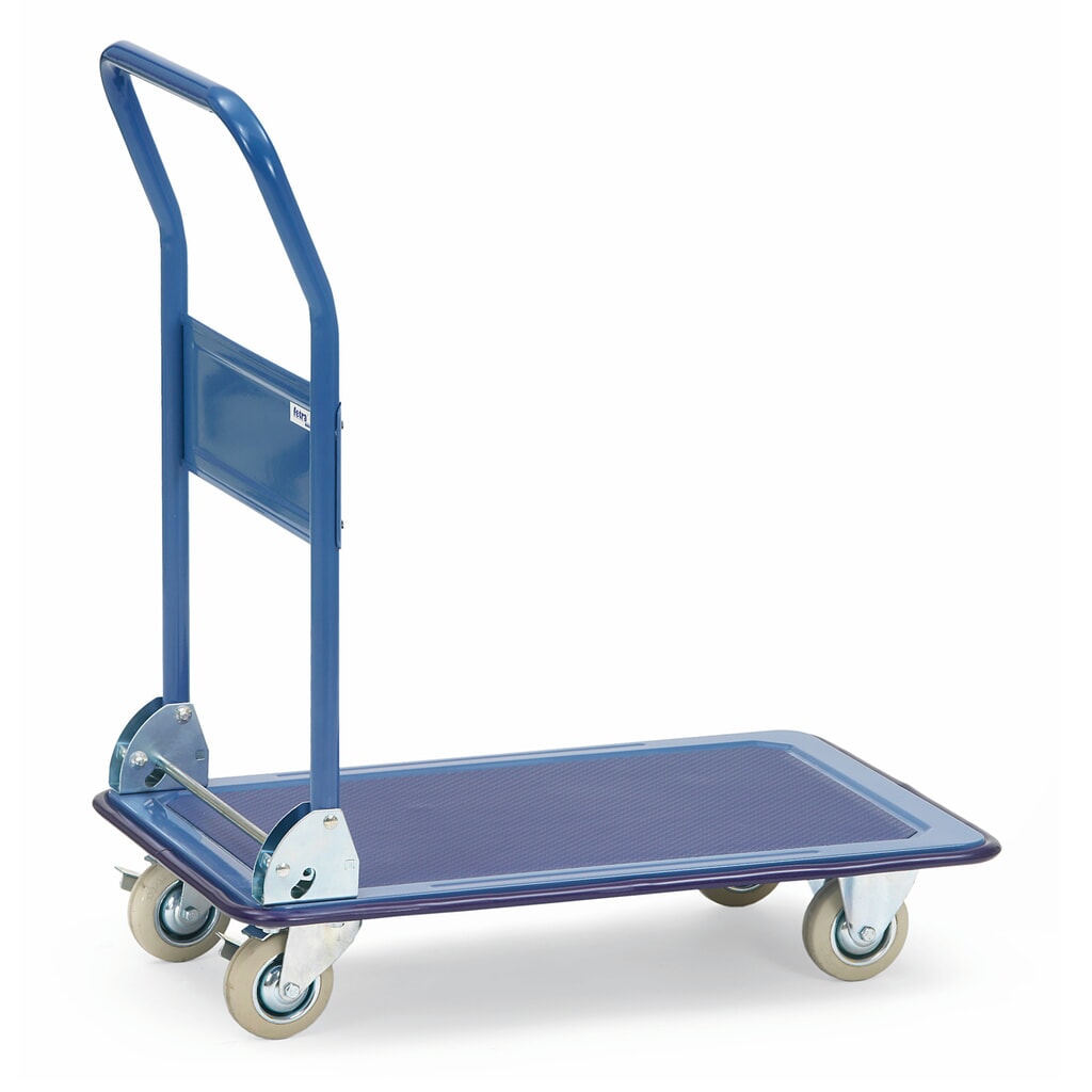 Wózek platformowy fetra® z platformą stalową 750 x 480 mm, udźwig 150 kg Zdjęcie produktu: Wózek platformowy fetra® z platformą stalową 750 x 480 mm, udźwig 150 kg