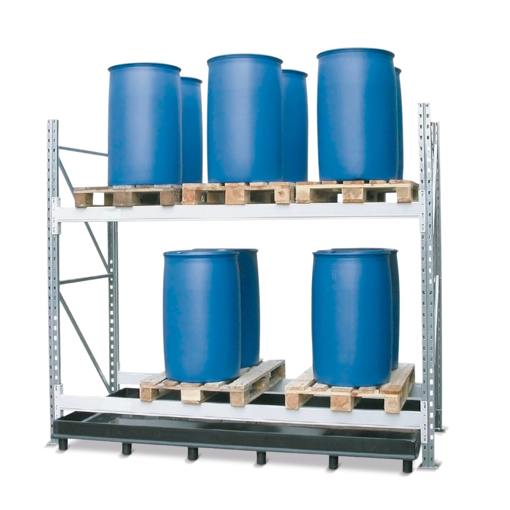 Zdjęcie produktu: Wózek półka kowy, wys. x szer. x głęb. 220 x 1,340 x 2,680 mm, pojemność połowu 240 litrów, bez błacha dziurkowana
